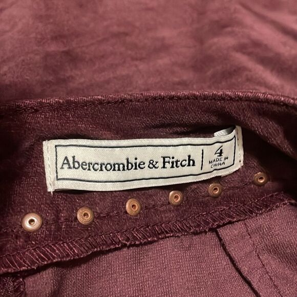 Abercombie and fitch burgundy fall autumn mini skirt Gypsy studded size 4 - Picture 8 of 9
